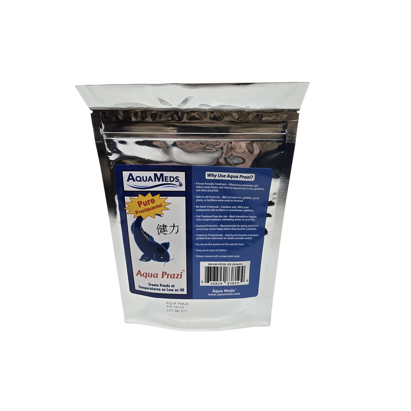 Aqua Prazi 25g treats 2500 gallons for skin and gill flukes