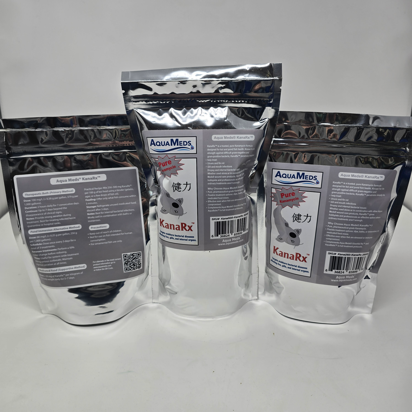 Aqua Meds KanaRx kanamycin sulfate treatment for koi - available in 100g, 250g, and 500g sizes